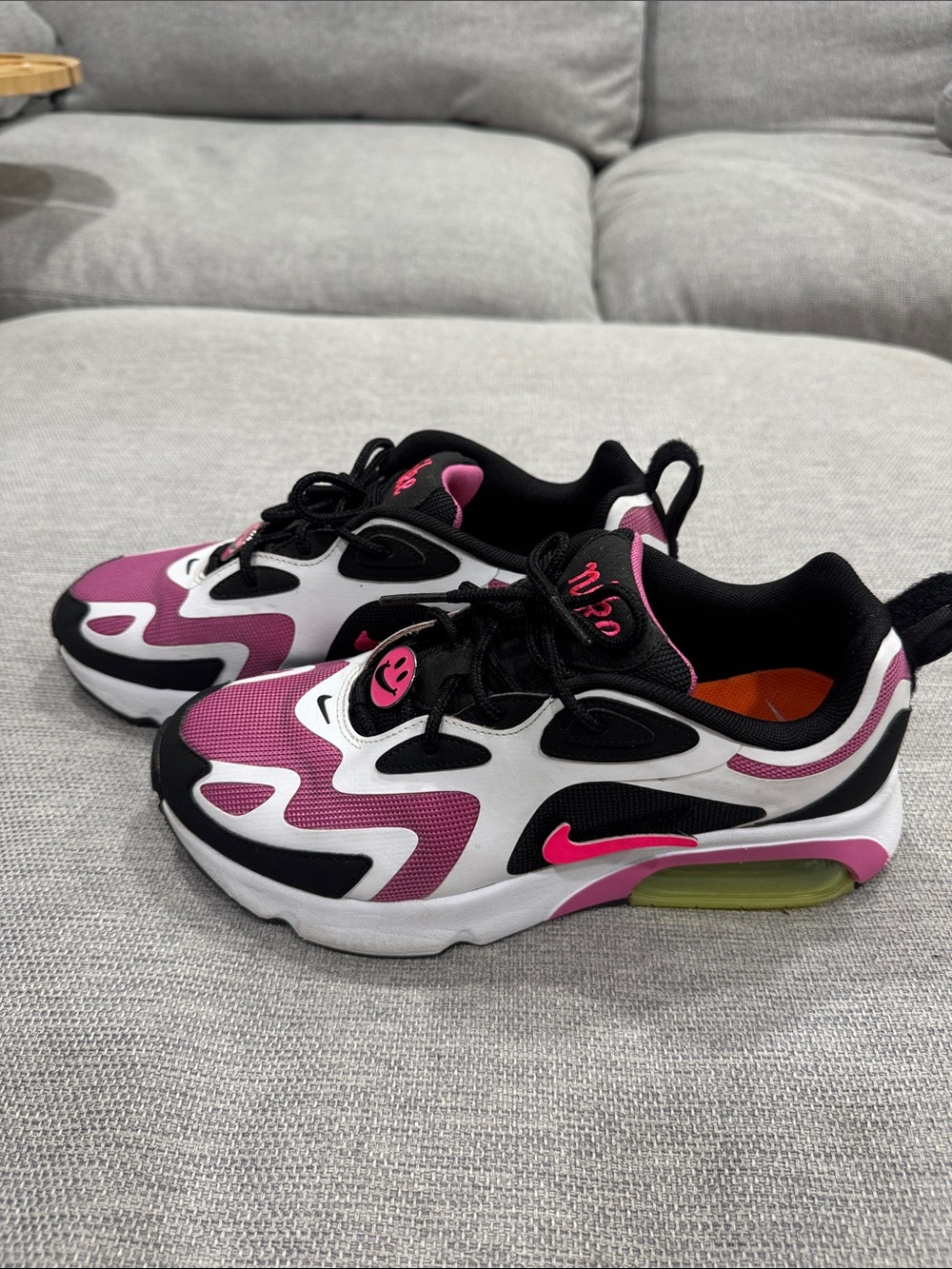 Nike Women's Pink Black White Air Bubble Sneakers
